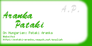 aranka pataki business card